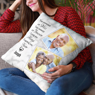 Marble Family Photo Remembrance Memorials Keepsake Cushion