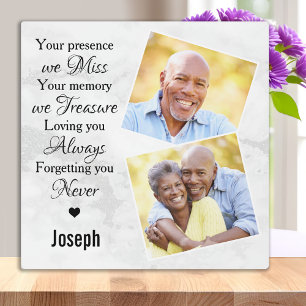 Marble Family Photo Sympathy Memorials Keepsake Plaque