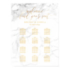 Marble+Faux Gold Script PixDezines Seating Chart