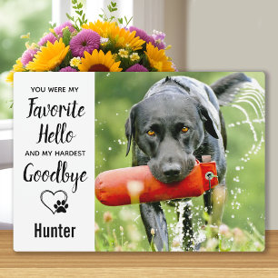 Marble Favourite Hello Hardest Goodbye Pet Memoria Plaque
