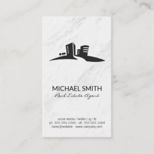 Marble    Financial Advisor   Real Estate Agent Business Card