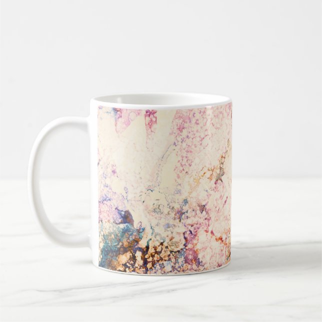 Marble Fluid Abstract Pattern Coffee Mug (Left)