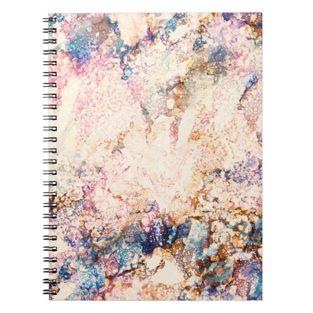 Marble Fluid Abstract Pattern Notebook (Front)