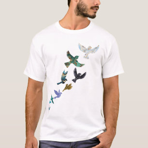 Marble Flying birds T-Shirt