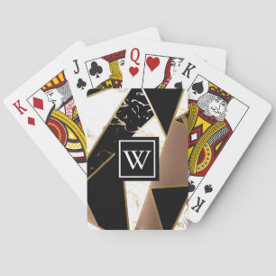 Marble Foil Geometric Mosaic Playing Cards