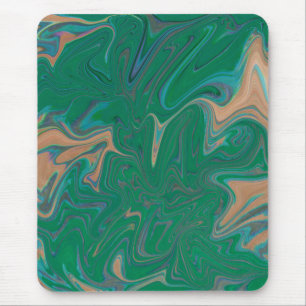 Marble Forms – Green & Gold Natural Flow Mouse Mat