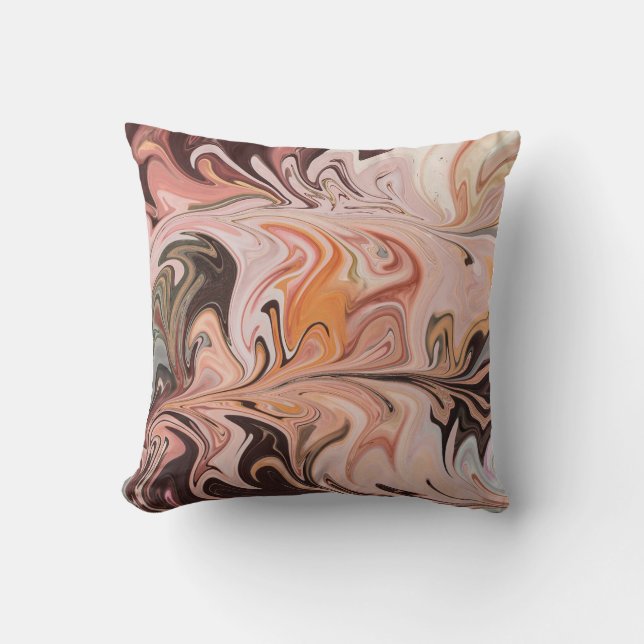 Marble Forms – Pink & Beige Soft Marble Cushion (Front)
