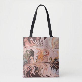 Marble Forms – Pink & Beige Soft Marble Tote Bag