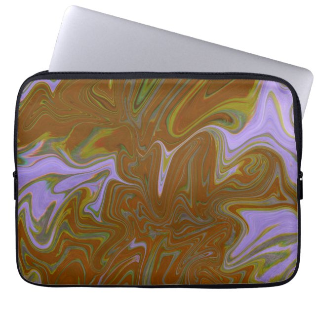 Marble Forms – Terracotta Warm Abstract Laptop Sleeve (Front)