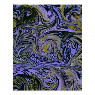 Marble Forms – Violet & Gold Mystic Energy Poster