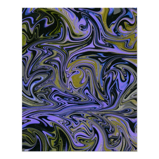 Marble Forms – Violet & Gold Mystic Energy Poster (Front)