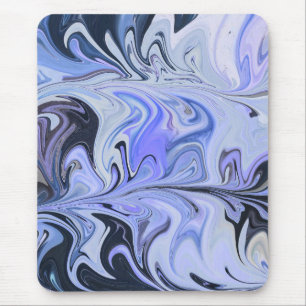 Marble Forms – White & Grey Minimal Texture Mouse Mat