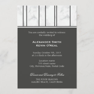 Marble Gay Wedding Invitation