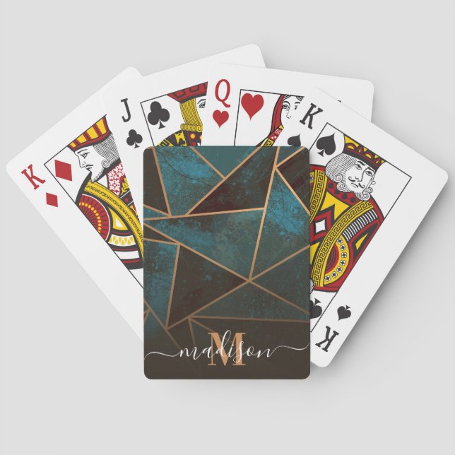 Marble Geometric Abstract Playing Cards (Back)