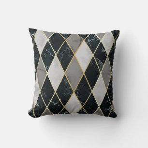 Marble Geometric: Gold Lines Luxury Cushion