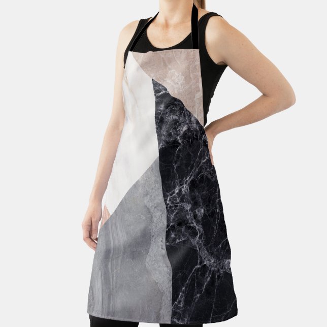 Marble Geometric Pattern Apron (Insitu)