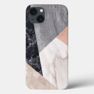 Marble Geometric Pattern iPhone 13 Case