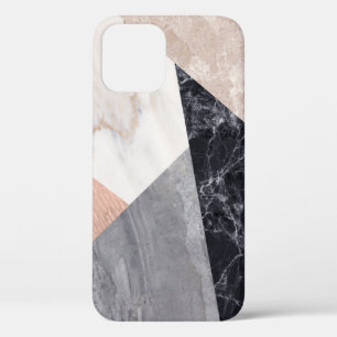 Marble Geometric Pattern iPhone 12 Case