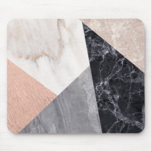 Marble Geometric Pattern Mouse Mat