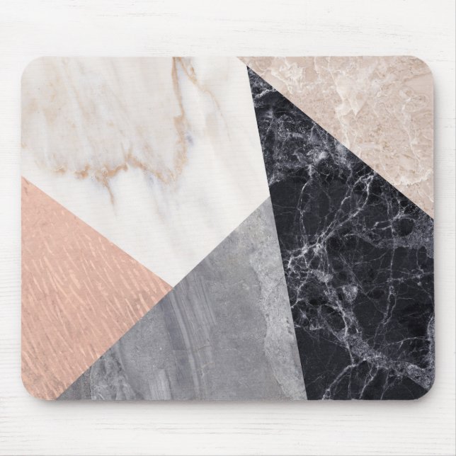 Marble Geometric Pattern Mouse Mat (Front)