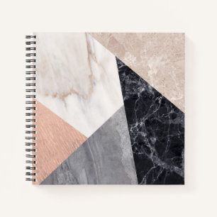 Marble Geometric Pattern Notebook