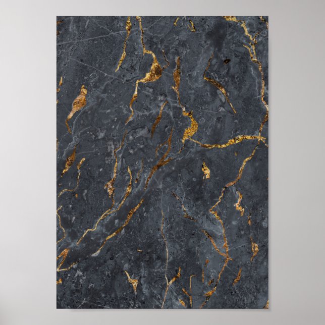 Marble Glitter Geometric Poster (Front)