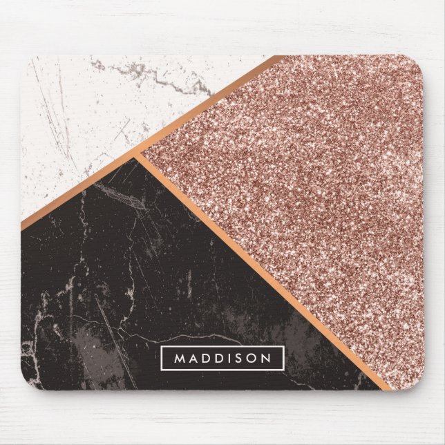 Marble & Glitter Moisac Mouse Mat (Front)