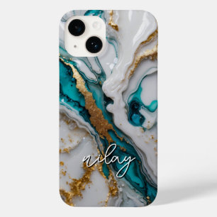 Marble Glitter Monogrammed Case- Mate iPhone Case