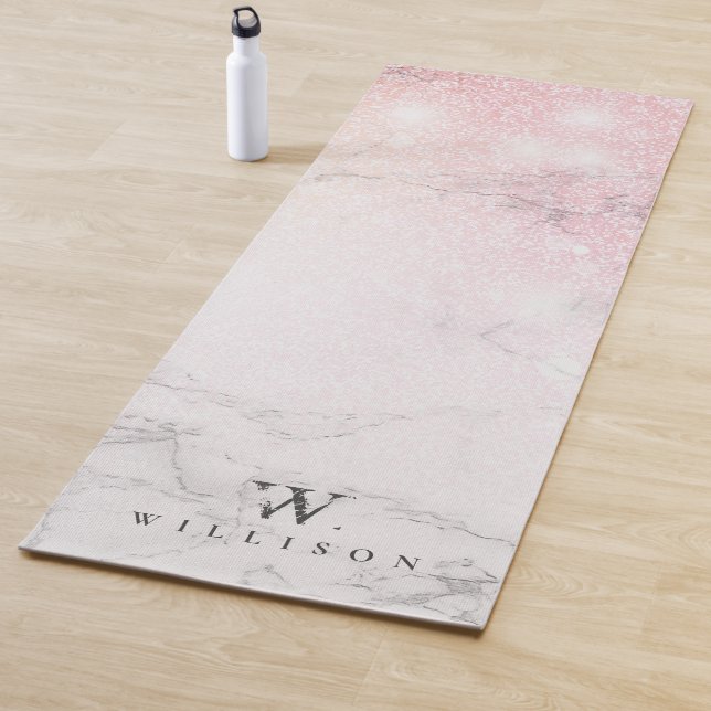 Marble Glitter Personalised Yoga Mat (In Situ)