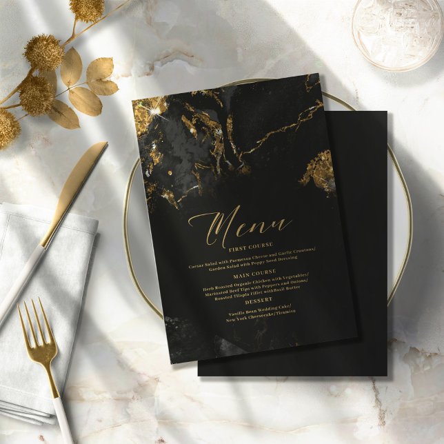 Marble Glitter Wedding Black Gold ID644 (Creator Uploaded)
