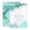 Marble Glitter Wedding Teal Silver ID644
