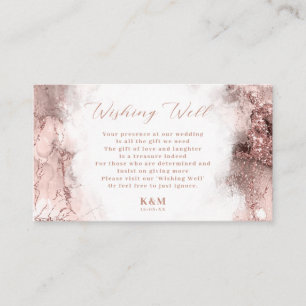 Marble Glitter Wishing Well V2 Rose Gold ID644 Enclosure Card
