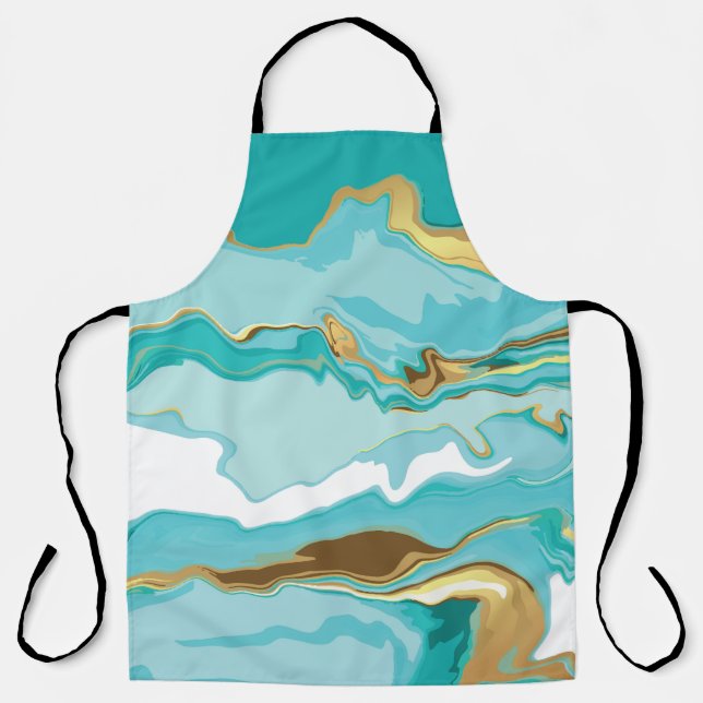 Marble, gold: abstract vintage background. apron (Front)