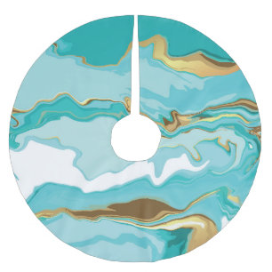 Marble, gold: abstract vintage background. brushed polyester tree skirt