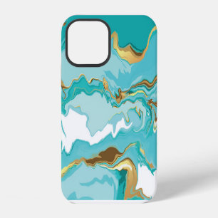 Marble, gold: abstract vintage background. iPhone 12 case