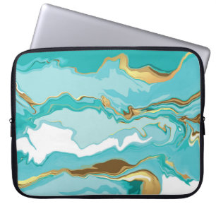 Marble, gold: abstract vintage background. laptop sleeve