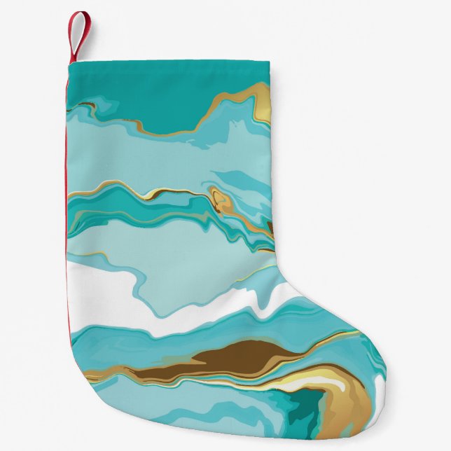 Marble, gold: abstract vintage background. small christmas stocking (Front)