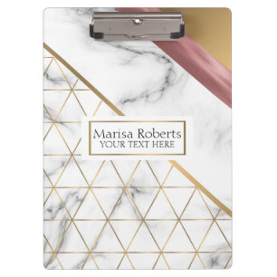 Marble gold and rose gold Luxury design Clipboard