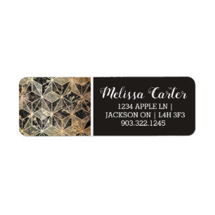 Marble & Gold Geometric Pattern