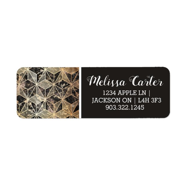 Marble & Gold Geometric Pattern (Front)