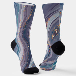 Marble & Gold Glitter Socks