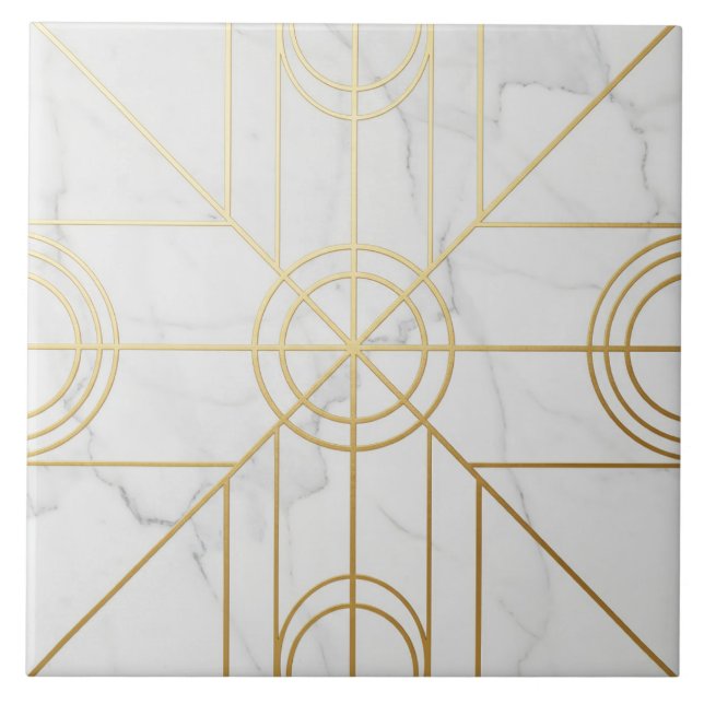 Marble & Gold Harmony Tile (Front)