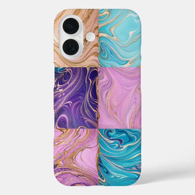 Marble Gold Swirl Phone Case (Back)