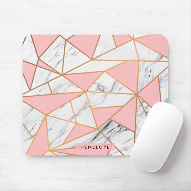 Marble Golden Mosaic Mouse Mat (With Mouse)
