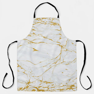Marble Golden Texture Seamless Pattern Apron