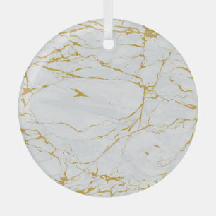Marble Golden Texture Seamless Pattern Glass Tree Decoration