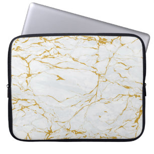 Marble Golden Texture Seamless Pattern Laptop Sleeve
