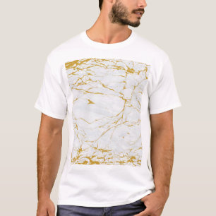 Marble Golden Texture Seamless Pattern T-Shirt