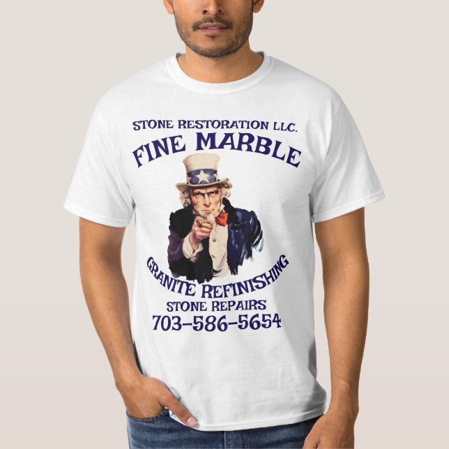 Marble Granite Refinishing Repair 703-586-5654 VA T-Shirt (Front)