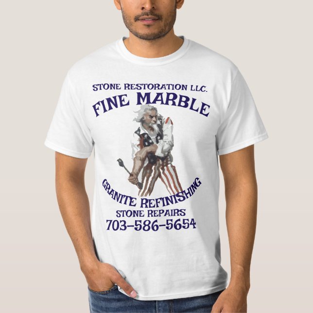 Marble Granite Refinishing Repair 703-586-5654 VA T-Shirt (Front)